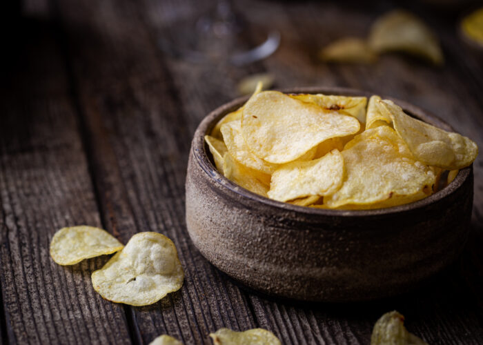 Crunchy delicious potato chips