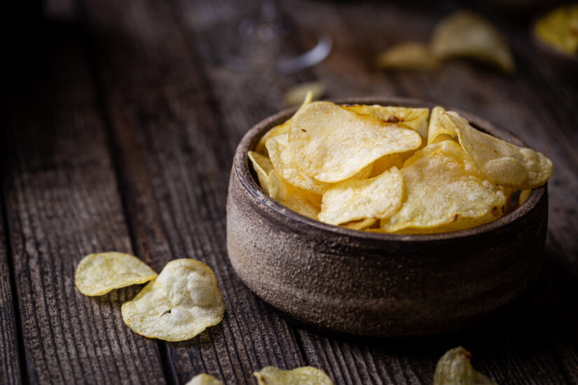 Crunchy delicious potato chips