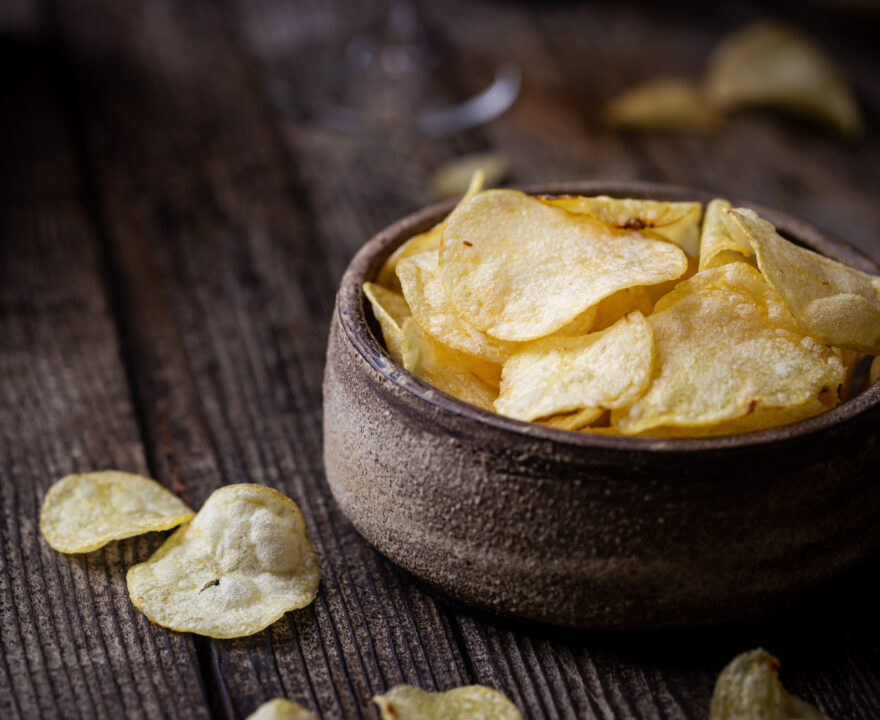 Crunchy delicious potato chips