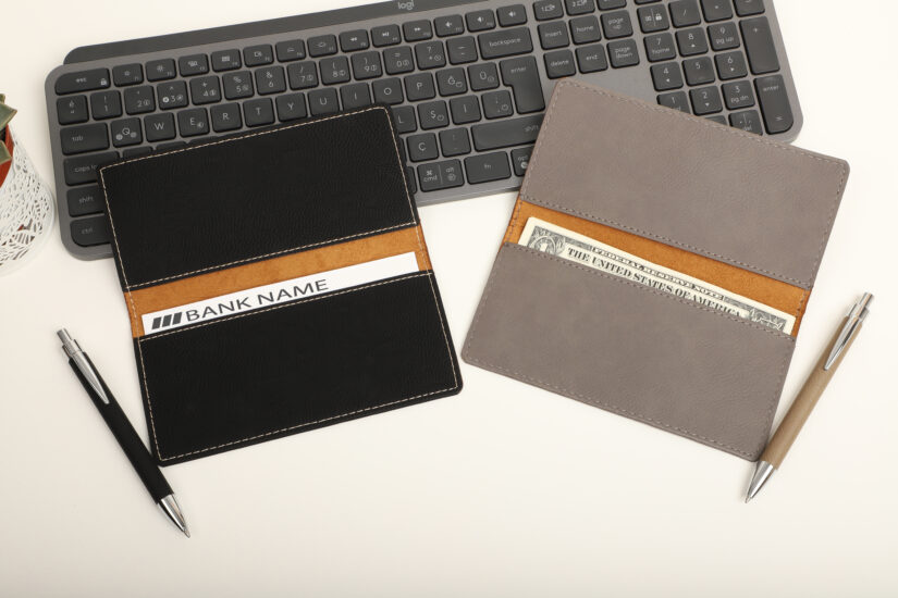 leather checkbook